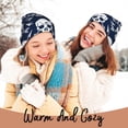 thumbnail image 4 of Lsque white arrow Skull Pattern Knitted Beanie, Unisex Winter Hat, Knit Hat Winter Beanies Thick Fisherman Beanies Cuffed Plain Skull Caps, 4 of 6