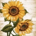 thumbnail image 2 of Knutsen, Conrad 26x26 Gold Ornate Wood Framed with Double Matting Museum Art Print Titled - Sunflower Summer II, 2 of 4