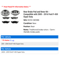 thumbnail image 2 of Rear Brake Pad and Rotor Kit - Compatible with 2005 - 2016 Ford F-450 Super Duty 2006 2007 2008 2009 2010 2011 2012 2013 2014 2015, 2 of 2