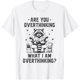 thumbnail image 1 of are You Overthinking What - Camiseta divertida con cita de mapache, 1 of 2