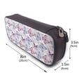 thumbnail image 3 of Lsque Butterflies in Pastel Printed Big Capacity PU Leather Pencil Case Large Pencil Pouch Stationery Pen Bag Pencil Holder for Teen, 3 of 6