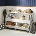 thumbnail image 2 of Toy Storage Organizer, Kids Bookcase and Storage Bin, Children Toddler Storage Carbinet with Moveable Drawers for Playroom, Bedroom, Nursery, 2 of 6