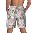 thumbnail image 3 of Qekee Lilies Flowers print Mens Swim Quick Dry Stretch Swim Shorts Lining Bathing Suits Swimwear Beach Shorts with Pockets, 3 of 9