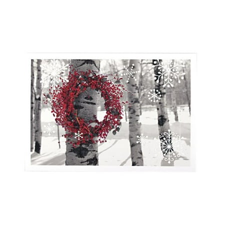 DaySpring Red Wreath on Fence Card