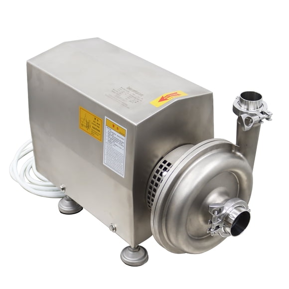 Food Grade Centrifugal Pump Sanitary Beverage Pump Liquid Beverage Milk Sanitary Self-Priming Pump 220V 10 Ton/h with Clamp and Connector