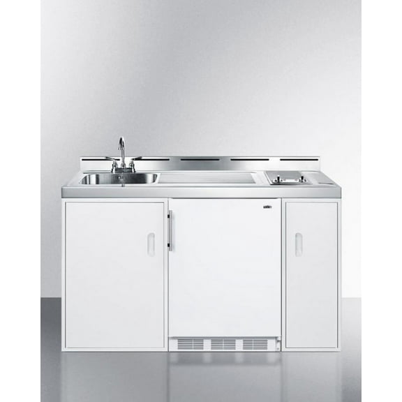 Summit C60glass 60 Inches Combo Kitchen - Stainless Steel