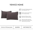 thumbnail image 2 of 100% Cotton Pillowcases - Set of 2 Pillow Cases - 20” × 30” - T-Shirt Fabric Jersey Knit - Extra Soft - Easy Fit - All Season - Breathable - Comfy - Set of 2 Pillow Covers, 2 of 3