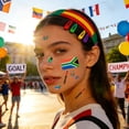 thumbnail image 6 of Taicans 10 Pack Various Countries Flag Temporary Tattoos 4.7 Inch,2026 World Cup Fan Party Face Stickers with Authentic Designs,Waterproof Skin Safe Body Art for Sports Events Festivals, 6 of 6