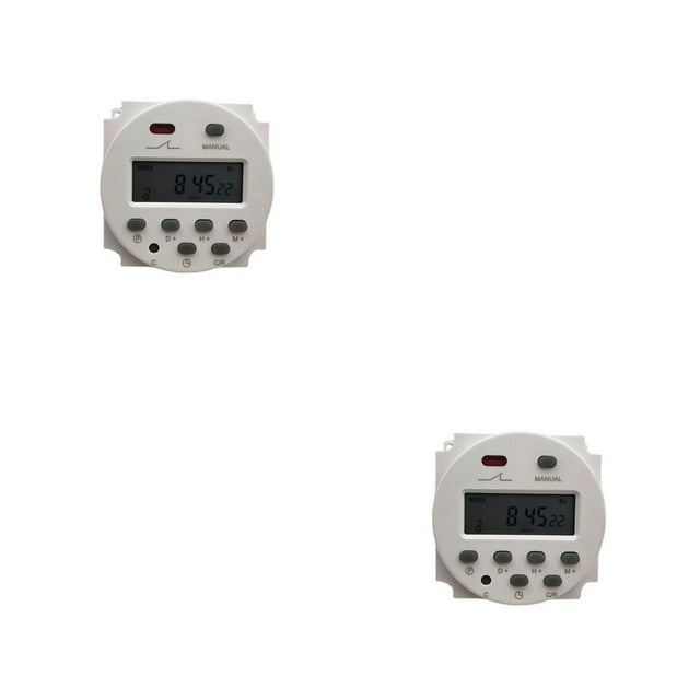 ZheElen Interrupteur de Temps Numérique Programmable Réglable Minuterie de Lampe Relais de Précision Chargeur Électronique Rechargeable Arrosage 220V 2Ensemble