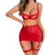 thumbnail image 1 of Gibobby Ropa interior mujer Lenceria Sexy de Encaje Sexy Pijama para Mujer Ropa Interior(Rojo, CH), 1 of 5