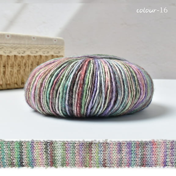 Zhuge Cotton Yarn, Multicolor Yarn for Knitting, Crocheting, and Crafts,100G,P