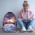 thumbnail image 2 of KUIFORTI Cute Axolotl Girls Backpack Kids School Bag Large Capacity Bookbag with Adjustable Straps Lightweight for Elementary Middle Daily Use, 2 of 7