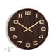 thumbnail image 1 of Reloj de pared decorativo de madera de 16'' con diseño numérico de forma redonda Decoración colgante de estilo simple para, 1 of 8