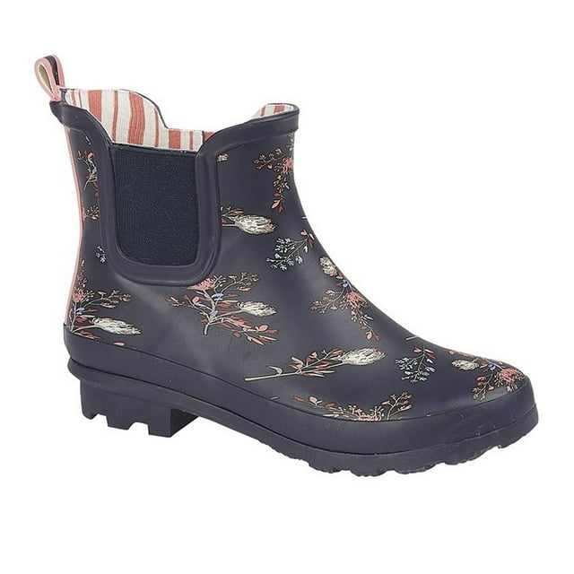 StormWells Bottes de Pluie à Motif Floral pour Femmes