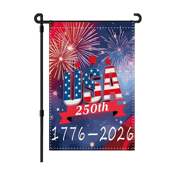 250 Years America Flag, 18*12 In US 250th Anniversary Flags 1776-2026 Merchandise Banner, 250 Anniversary USA Flag with Grommets, Outdoor Patriotic Yard Décor