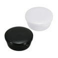 thumbnail image 1 of Contenedor de Jabón de Viaje Uxcell, 2 Paquetes de Caja de Soporte de Jabón Redondo, Blanco y Negro, 1 of 5
