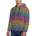 thumbnail image 2 of Hoodies for Men - Rainbow Bright colorful leopard Long Sleeve Comfrt Men'S Fashion Hoodies & Sweatshirts, Sweatshirts for Men Hoodies Pullover Clothing Clothes with Pouch, 2 of 7