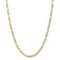 thumbnail image 1 of 10k Yellow Gold 4.5mm Concave Figaro Chain Necklace - with Secure Lobster Lock Clasp 18", 1 of 6