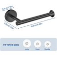 thumbnail image 4 of Toilet Paper Holder Wall Mount Bathroom Paper Roll Holder Tissue Handle Stainless Steel for Farmhouse Kitchen Matte Black, 4 of 13