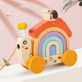thumbnail image 1 of Apilador de arco iris de madera Montessori Creative para enseñar a bebés en perfke Bloque de construcción del arco iris, 1 of 9
