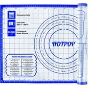 Hotpop Silicone Pastry Mat 26" x" 16 | Nonstick Silicone Pastry Mat for Baking and Rolling with Measurements for Rolling Kneading and Baking Dough Pastry Pie Crust Bun and Bread Making Mat