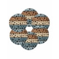 thumbnail image 7 of 13 Inch Round Placemats Set of 6, Blue Brown Non Slip Heat Insulation PP Table Mats, Rustic Farmhouse Dog Paw Vintage Washable Place Mats for Kitchen Dining Party Table Decor, 7 of 7