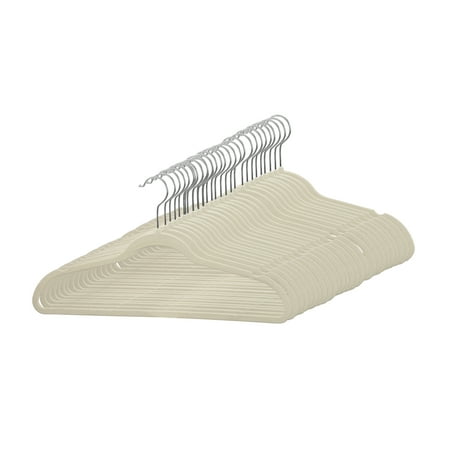Home Basics Suit Hangers, 25 Pack, Ivory