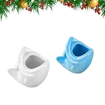 FRCOLOR  2 Pcs Decor Planter Ceramic Flowerpot Shark Shape Succulent Elegant Home