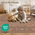 thumbnail image 4 of ODIKA 8'x10' Washable Area Rug Terracotta Elegance with Intricate Floral Motifs Elegant Design Symmetrical for Living Room, Under Sectional, Family , Durable, Non-Slip, 4 of 7