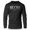 Silver on Black, variant on GYMISH Gym Therapy Lightweight Long Sleeve Hooded T-Shirt for Men – Funny Workout Hoodie, Sport Grey, Small