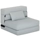 thumbnail image 1 of JWRWEFA Folding Sofa Bed, Sleeper Chair with Pillow, Convertible Futon Chair Bed for Living Room or Guest Room, Space-Saving Floor Couch, Light Gray, 1 of 11