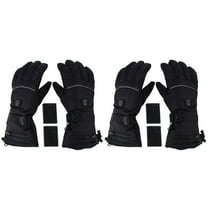 EXHUMKY BERTDOMD 2 Pairs Heated Gloves Black Winter Gloves for Motorcycle Skiing Snowboarding Compatible