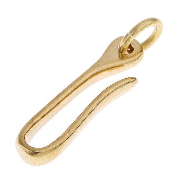 2x Vintage latón cinturón U llavero llavero de pescado cadena de cartera accesorios de material cuero Colco Llavero con gancho en U