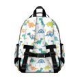 thumbnail image 3 of White Dinosaurs Skeletons Pattern Cute School Backpack Bag for School with Padded Back and Adjustable Shoulder Straps 15.25"x11.5"x5.25", 3 of 5