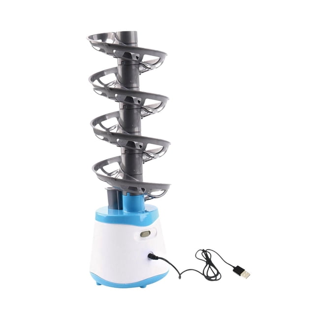QualitChoice Compact Yet Functional Table Tennis Robot For Easy Training Fun Indoor Outdoor Sports For All Ages And Friends. Family Blue White Holds 28 Balls