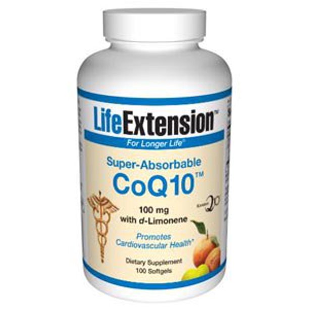 SuperAbsorbable CoQ10 100 mg Life Extension 100 Softgel