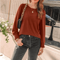 thumbnail image 2 of SOMER Womens Tops Long Sleeve Shirts Dressy Casual Blouse Pleated Puff Tunic Tops for Going Out,2025 Fall, 2 of 6
