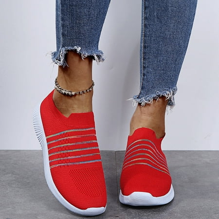 

shoes for women KKCXFJX Women s Fashion Casual Mesh Breathable Slip On Sneakers Loafers Shoes