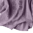 thumbnail image 4 of Womens Short Sleeve Tops Fashionable Casual Solid Color Pleated Cotton and Linen Tops Shirts and T Shirts, 4 of 6