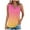 Hot Pink, variant on AherBiu Tank Tops for Women Ruched Keyhole Crewneck Gradient Color Summer Sleeveless Tees Basic Shirts Camisole