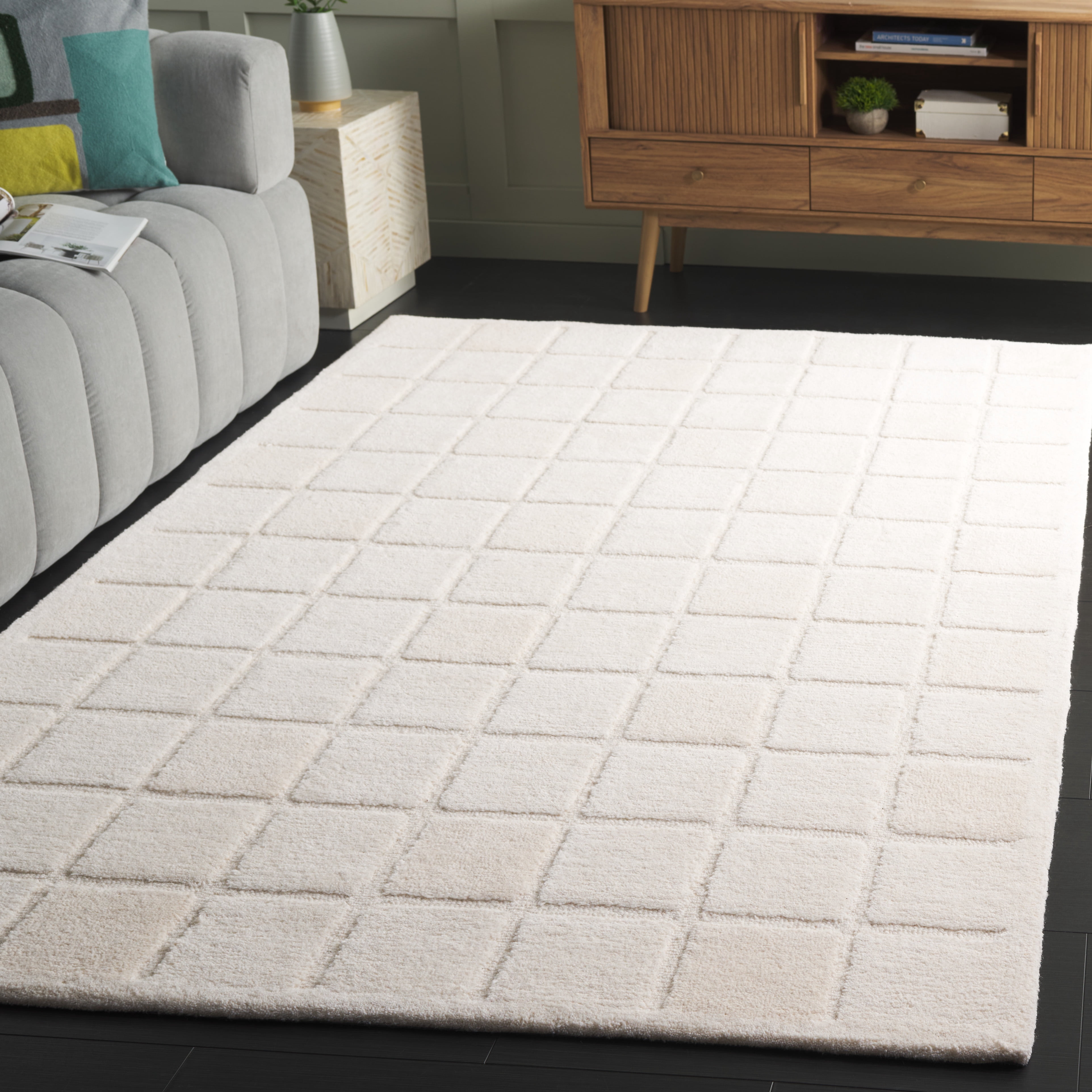 SAFAVIEH Mykonos Donnchad Geometric Area Rug, Ivory, 9' x 12'