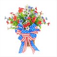 thumbnail image 1 of Cesta de Flores del Día Patriótico, Decoración para Puerta de Entrada, Día de la Independencia, 4 de Julio, para Interior, Exterior, Rojo, , Azul, 1 of 5