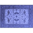 thumbnail image 1 of Ahgly Company Machine Washable Indoor Rectangle Oriental Blue Industrial Area Rugs, 2' x 5', 1 of 4