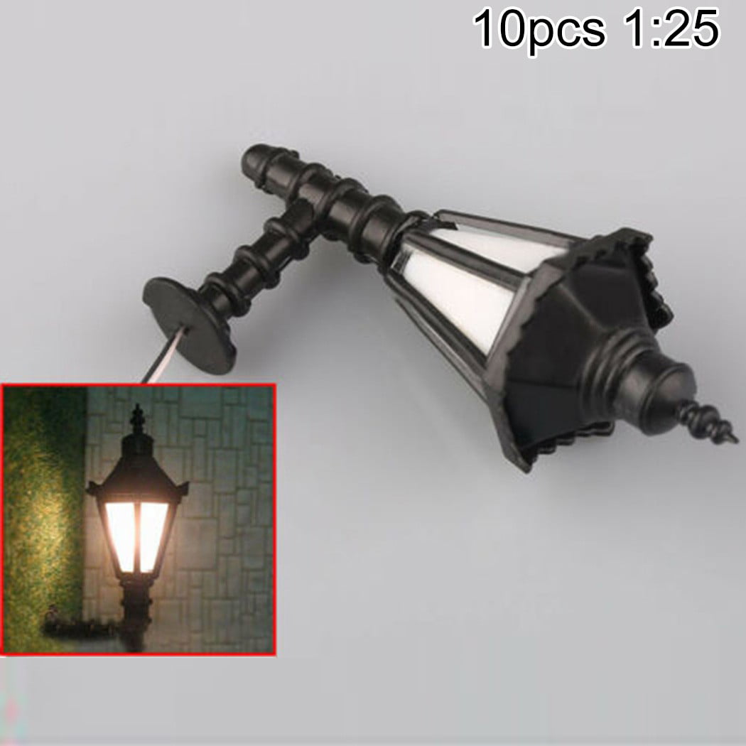 Details about  / LED Model Railway Street Lights Lamps Landscape 1:25 Scale Layout Pack Of 10 3V