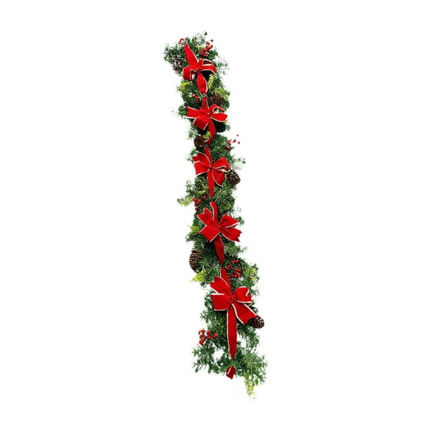 Guirnalda navideña artificial con piñas para decoración navideña 15 m