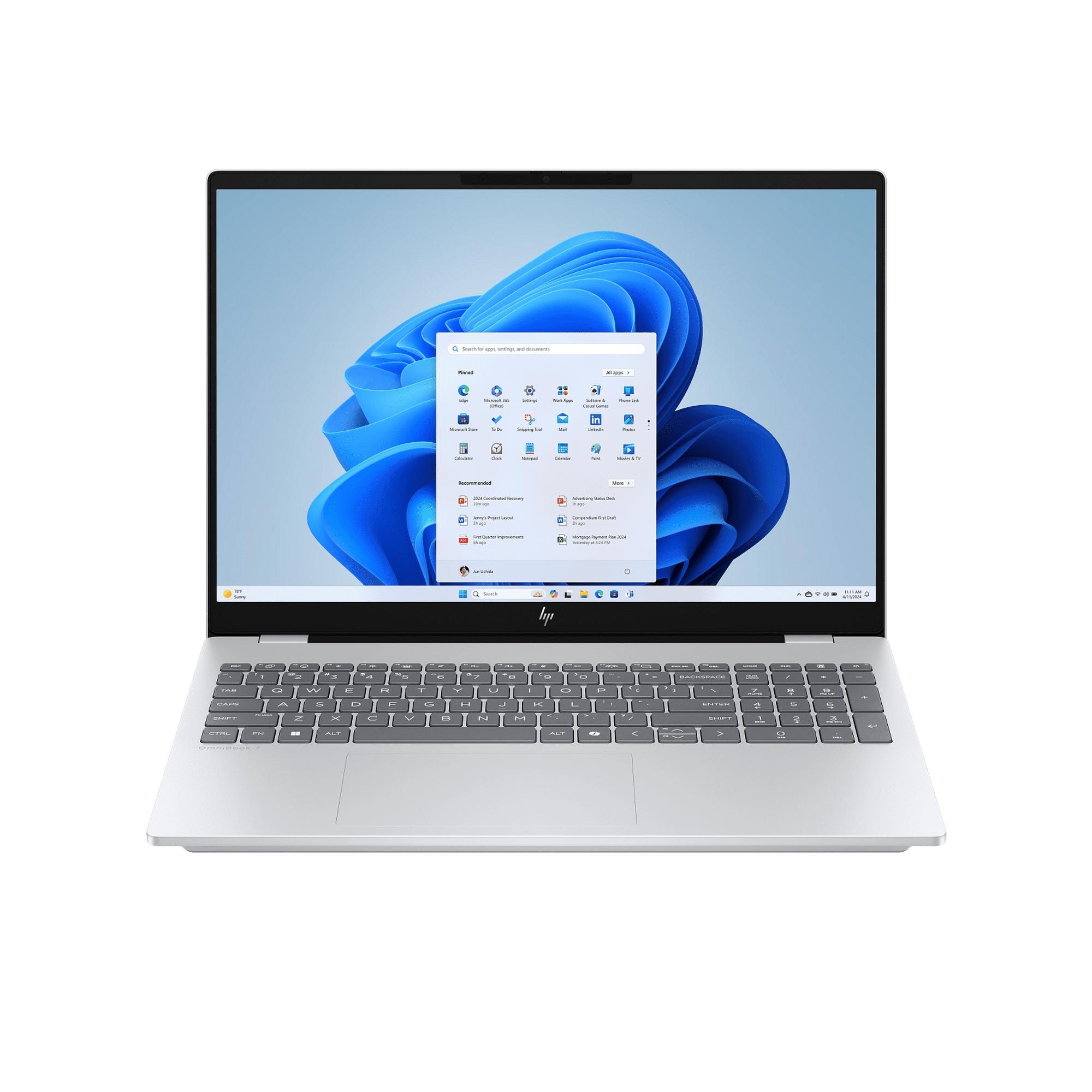 HP OmniBook 7 Laptop Computer 16" 2K Touch Screen Intel Core Ultra 7 16 GB