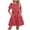 R106-Coffee, variant on RMGVDSD Summer Dresses For Women Boho Swing Dress Square Neck Short Sleeve Casual Ruffle Dress Lightweight Tiered Midi Sundress For Women Dresses Easter Outfit