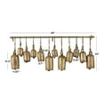 thumbnail image 4 of DecMode Gold Metal Tibetan Inspired Decorative Cow Bells with 12 Bells on Jute Hanging Rope and Metal Rod, 4 of 13