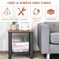 thumbnail image 6 of Gymax Set of 2 Industrial End Table 2Tier Side Table W/Storage Shelf Sofa Table Black, 6 of 9
