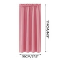 thumbnail image 3 of YiBai Nordic Black Silk Blackout Curtain - Solid Color Heat-Insulated Scandinavian Style Energy-Saving Drapes, Thermal Insulated Soundproof Drapes for Bedroom, Kitchen, or Home -Pink(38"x45"), 3 of 3